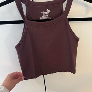 FP Movement by Free People Fitted Crop Tank Top in Purple Red
